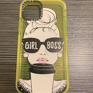 🔥RARE Casetify Glow “girl boss” Iphone 11 pro case